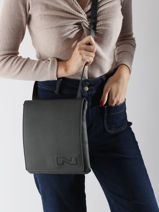 Leather Dinant Crossbody Bag Nathan baume Gray n city 3-vue-porte