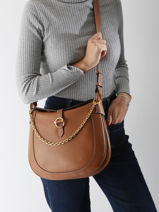 Sac Bandoulire Pia Cuir Le tanneur Marron pia TPIA1420-vue-porte