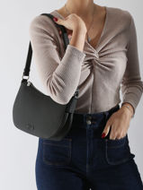 Sac Baguette Sixty Cuir Nathan baume Noir nathan 1932 60-vue-porte