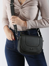 Leather Ponant Crossbody Bag Nathan baume Black regate 10-vue-porte