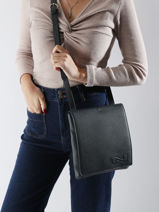 Sac Bandouli�re Dinant Cuir Nathan baume Bleu n city 3-vue-porte