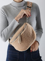 Belt Bag Miniprix Beige sangle 2-vue-porte