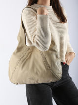 Shoulder Bag Milan Leather Basilic pepper Beige milan BMIL01-vue-porte