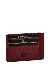 Card Holder Leather Hexagona Red soft 227530