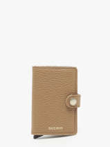 Card Holder Pebble Leather Secrid Beige pebble MPE