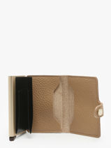 Card Holder Leather Secrid Beige pebble MPE-vue-porte