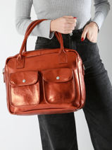 Sac Port Main Le Dandy Ginger Cuir Paul marius Marron ginger DANDYGIN-vue-porte