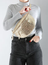 Leather Velvet Leopardo Belt Bag Milano Brown velvet leopardo VL24091-vue-porte
