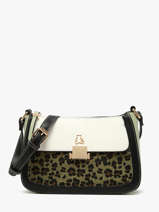 Sac Bandouli�re Leopard Lulu castagnette Noir leopard TWIGGY