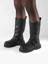 Boots Pluto Biker Buffalo Black women 1270103-vue-porte