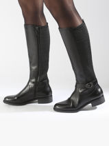 Bottes Cavalires En Cuir Tamaris Noir women 43-vue-porte
