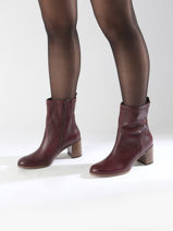 Bottines  Talon In Leather Gabor Red women 68-vue-porte