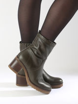 Bottines  Talon In Leather Gabor Green women 53-vue-porte