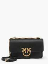 Sac Bandouli�re Love Bag Soft Cuir Pinko Noir love bag soft 4528A29Q