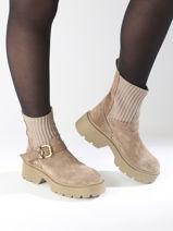 Boots In Leather Inuovo Beige women 753428-vue-porte