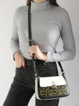 Shoulder Bag Leopard Lulu castagnette Black leopard TWIGGY-vue-porte