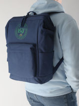 Backpack Lacoste Blue neo croc NU4688NZ-vue-porte