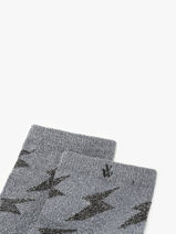 Chaussettes Vanessa wu Gris socks women CH006GR-vue-porte