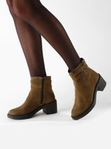 Bottines Paisley En Cuir Mephisto Vert women P5146003-vue-porte