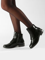 Boots In Leather Remonte Black women - D0F73-00-vue-porte