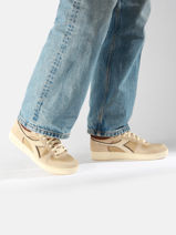 Sneakers Magic Mid En Cuir Diadora Beige unisex MAGIC BASKET DEMI CUT SUEDE LEATHER-vue-porte
