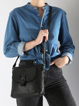 Shoulder Bag Utility Leather Basilic pepper Black utility BUTI06-vue-porte