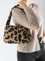 Shoulder Bag Fur Miniprix Beige fur 3927-vue-porte