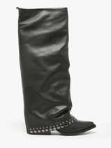 Boots In Leather N�6 Black women AN31