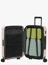 Cabin Luggage Samsonite Pink restackd 150702-vue-porte