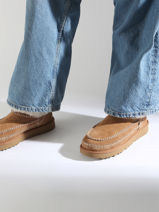 Boots Classic Ultra Mini Alpine In Leather Ugg Brown women 1158224-vue-porte