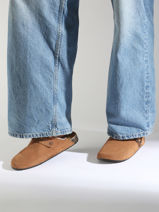 Chaussons Isotoner Marron accessoires 94998-vue-porte