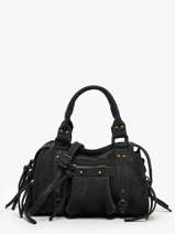 Sac Bandouli�re Velvet Cuir Milano Noir velvet VE24093