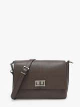 Sac Bandouli�re Caviar Cuir Milano Marron caviar CA24061