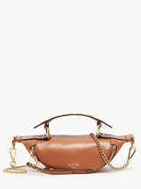 Xs Leather Origami Crossbody Bag Lancel Brown origami A12526