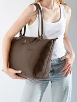 Longchamp Le pliage green Hobo bag Brown-vue-porte