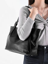 Sac  Main Caviar Cuir Milano Noir caviar CA24066-vue-porte