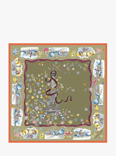 Longchamp Soie gots Scarf Brown