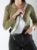 Sac Banane La Banane Miroir  Paul marius Argent miroir BANANMIR-vue-porte