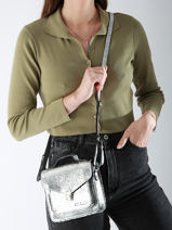 Sac Bandoulire Melle George Xs Miroir Paul marius Argent miroir GEORXMIR-vue-porte