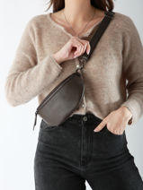 Leather Caviar Belt Bag Milano Brown caviar CA19091B-vue-porte