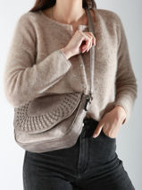 Shoulder Bag Winter Tresse Miniprix Silver wt tresse 6004-vue-porte