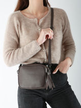 Crossbody Bag Caviar Leather Milano Brown caviar CA2006N-vue-porte