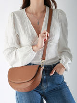 Sac Bandouli�re Tradition Cuir Etrier Beige tradition ETRA065M-vue-porte