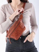 Belt Bag Leather Pieces Brown naja stud 17153262-vue-porte