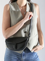 Sac Bandouli�re S Oxer Cuir Etrier Noir oxer EOXE065U-vue-porte