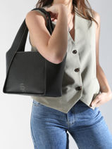 Sac Port� �paule M Foudre Cuir Etrier Multicolore foudre EFOD107M-vue-porte