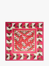 Carr De Soie 90x90 Labyrinthe Lancel Rose charms A13104