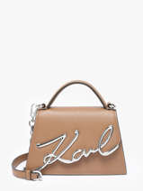 Sac Bandoulire K Signature Cuir Karl lagerfeld Marron k signature A1W30038