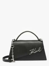 Sac Bandouli�re K Signature Cuir Karl lagerfeld Noir k signature A1W30458