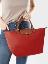 Longchamp Le pliage original Handbag Red-vue-porte